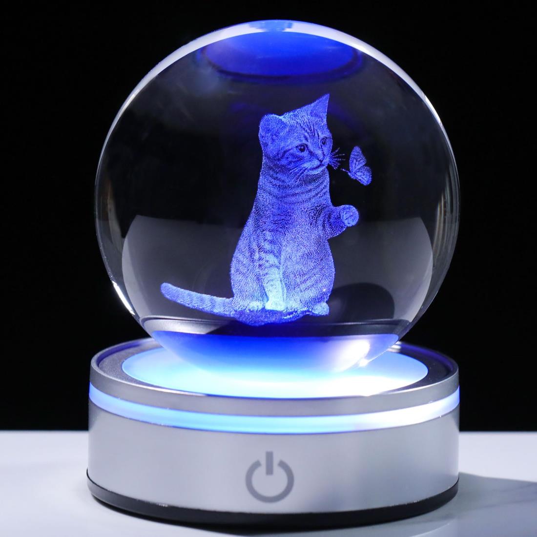 クリスタルボール 猫  お祝い スノードーム 飾り ネコ LED オルゴール Amazon.co.jp: Mozalida オルゴール 【正規品】 誕生日