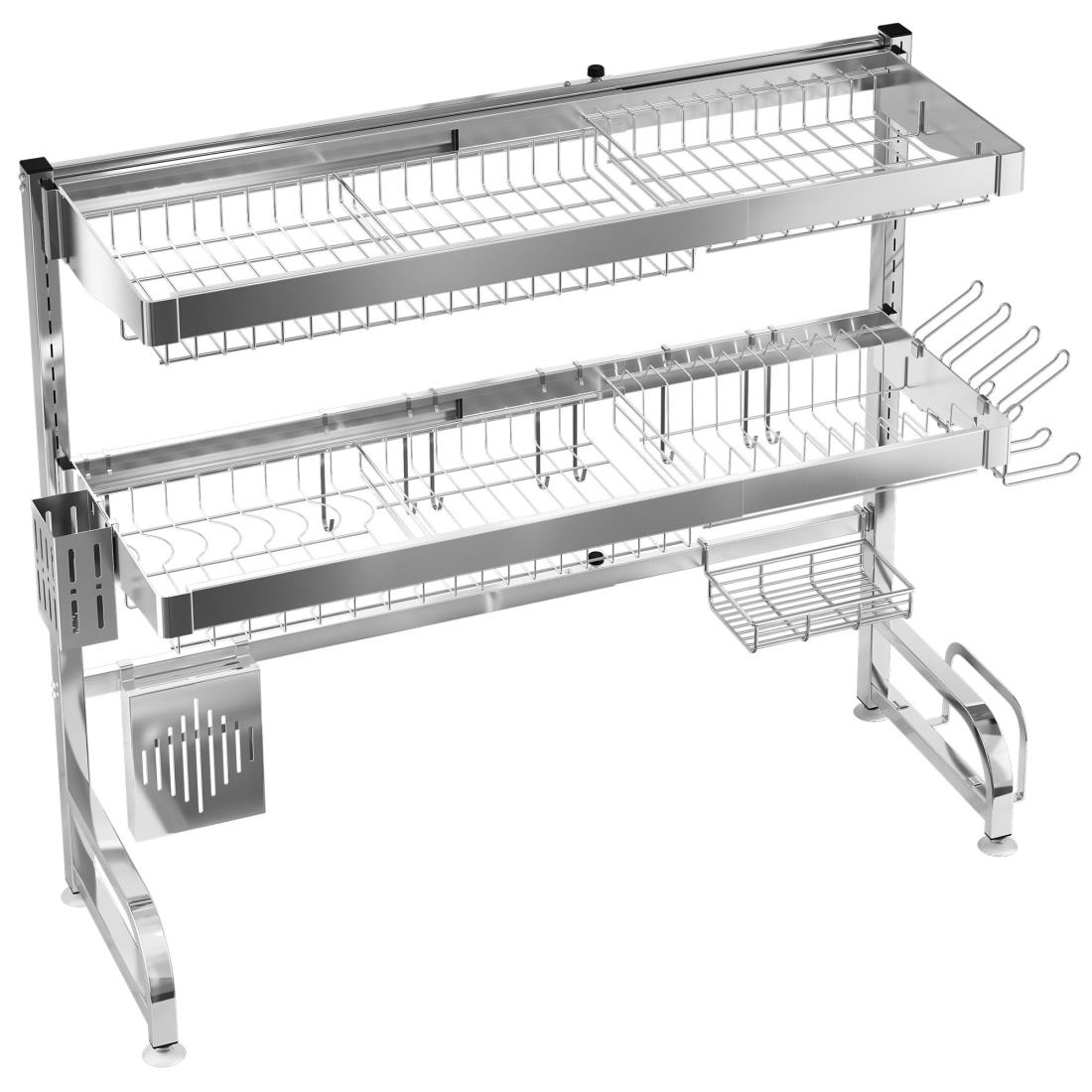 楽天市場】BOOSINY キッチンラック シンク上 収納 水切りラック シンク