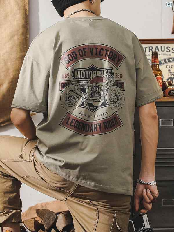 メンズ　コーデ　ファッション　　オシャレ　海外風 ジェイ レノ アメリカン ヘビーウェイト 半袖 Tシャツ メンズ 夏 コットン
