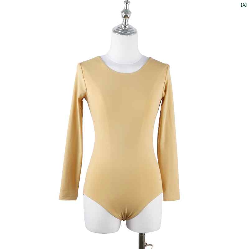 フィギュアスケート　衣装 ZAGITOVA ガールズ用 フィギュア スケート 服大歳用 ベース レイヤー 長袖 ラウンドネック ワンピース 肌色 薄手 伸縮性