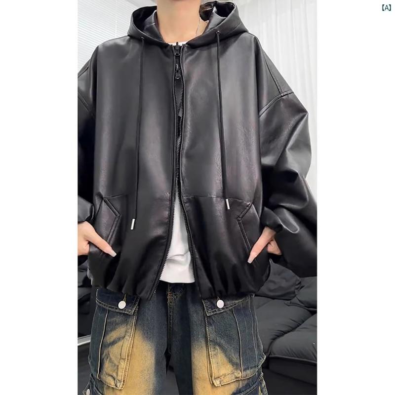 メンズ 流行り物 コーデ 秋 冬コーデ 喨喨たる 相応う 黒いこと 遊撃手 なめし革上衣 メンズ 烏兎 ハイエンド ボンネット付き添い人 自動自転車 飛行 上衣 ベイスボール