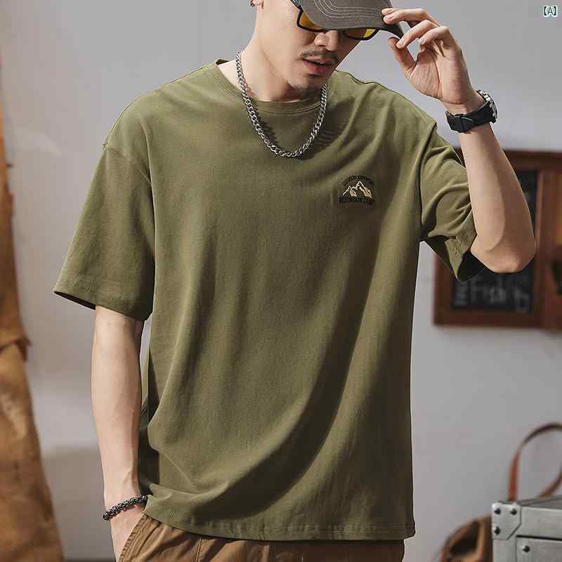 メンズ　コーデ　ファッション　オシャレ　海外風 アメリカン ヘビーウェイト コットン Tシャツ 半袖 夏 たり 大きいサイズ ストリート 思い り シャツ