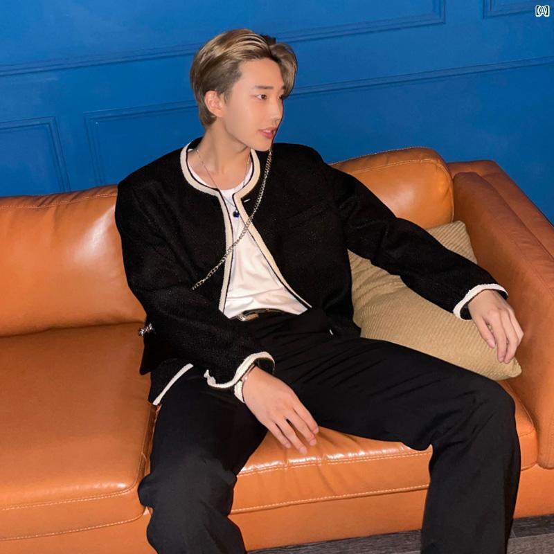 メンズ　コーデ　ファッション　オシャレ　海外風　冬ファッション　男性 ショート ジャケット 春秋新 ファッション 個性的 韓国 カジュアル カップル