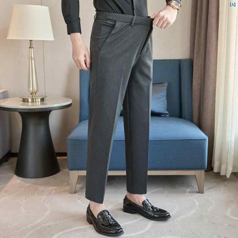 成人男性 オシャレ かっこいい 心地好い 烏兎 ドレープ ズボン下 メンズ心地好い か細い相応う 小っちゃい 足 商行為 フォーマルスーツ メンズ 冬 朦々たる