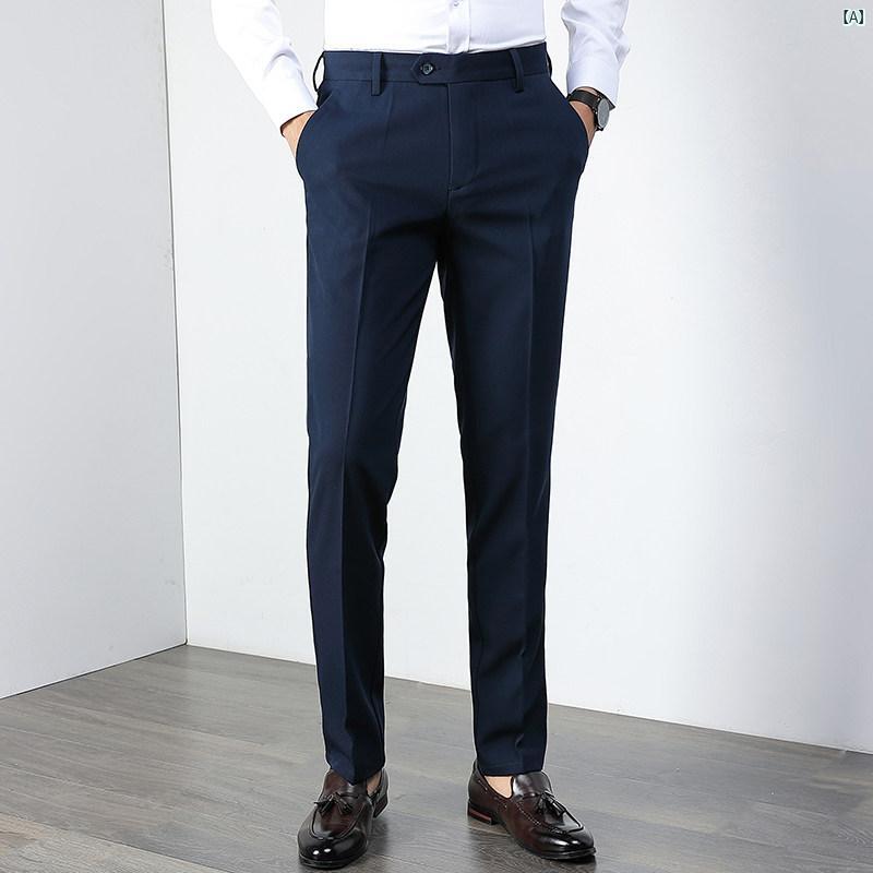男性　オシャレ　かっこいい　カジュアル 秋　冬 メンズ ベルベット パンツ 春 メンズカジュアル スリム ストレート ビジネス フォーマルスーツ