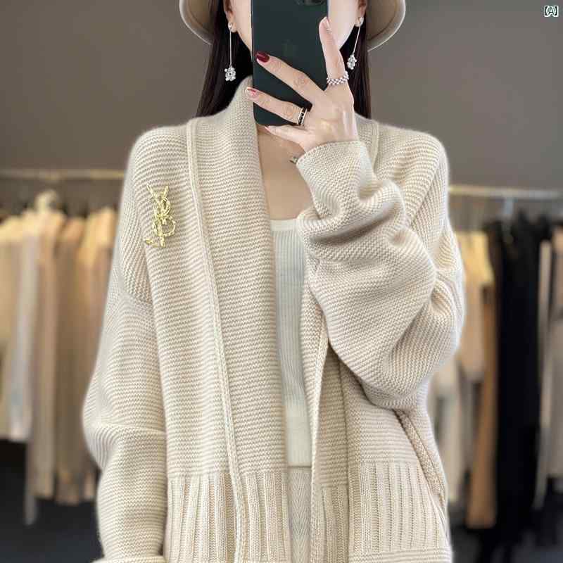 レディース 流行り物 コーデ 春 夏 秋 小物 朦々たる ジレー 厚地の外套 レディース 真っただ中丈 胴締め付き添い人 秋冬 スウェーター 編み物