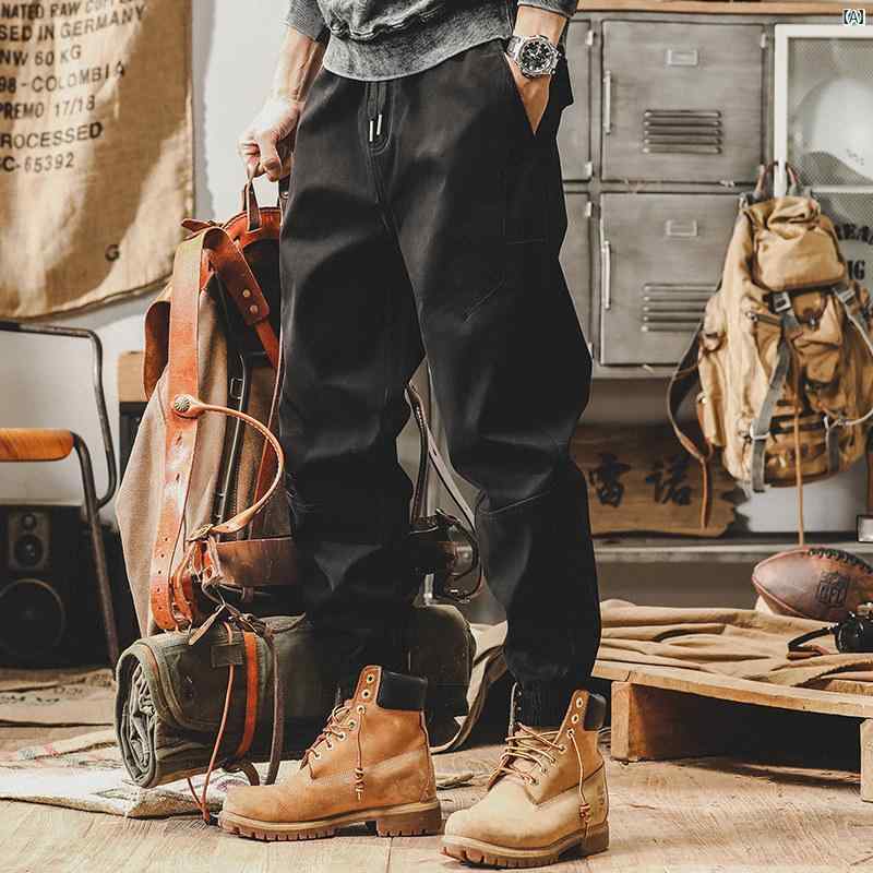 メンズ　ファッショオン　オシャレ　カジュアル　男性 男性用 春 ブラック カーゴパンツ 春秋 たり 大きいサイズ レギンス パンツ