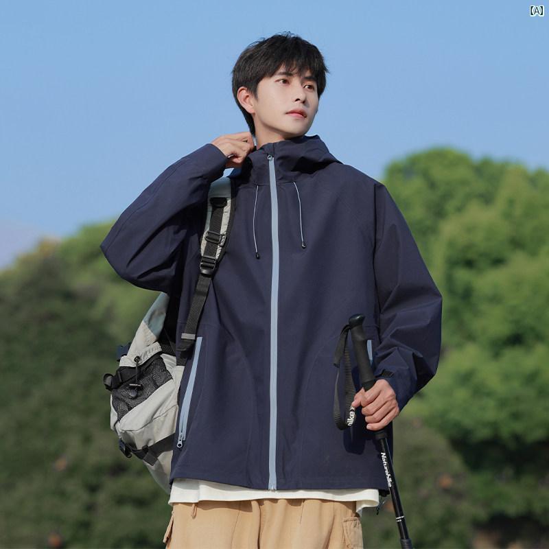 メンズ ファッション 韓国ファッション オシャレ 韓国 屋外 防風 防水 ジャケット メンズ 春秋 カジュアル ワークジャケット