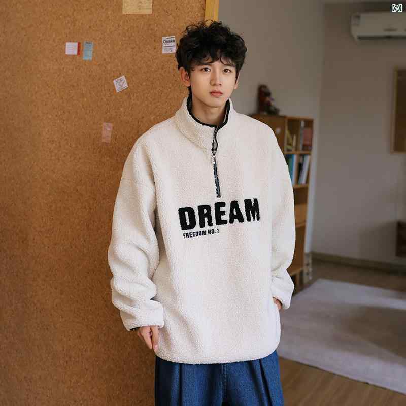 メンズ 流行り物 韓国流行り物 オシャレ 韓国 eo Ollie 天鵞絨 照明ランプ色つや トレーナー 成人男性用 秋 冬 厚く 生あたたかい 上衣 心地好い とっ始め