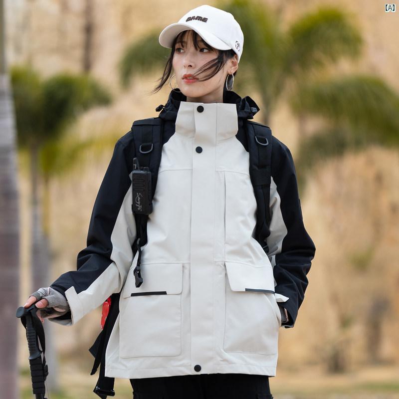 メンズ ファッション 韓国ファッション オシャレ 韓国 You Zhenchong アウトドア アサルト ジャケット メンズ 春秋 防風 防水 トップ フード付き ワークジャケット