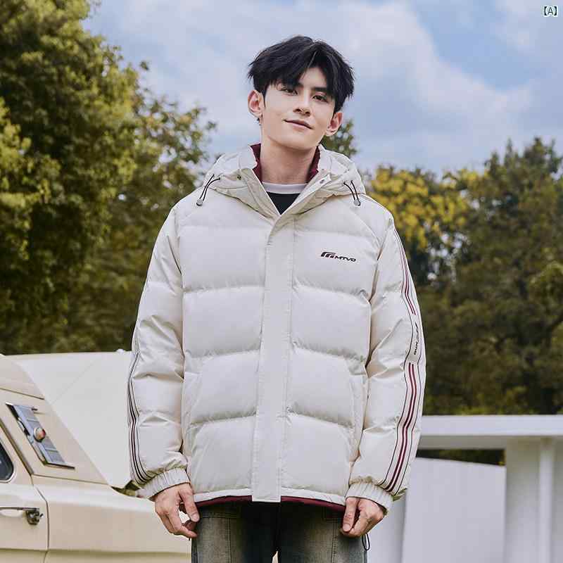 メンズ ファッション 韓国ファッション オシャレ 韓国 Matyou ダウン ジャケット メンズ 冬 ダック フード付き カジュアル 厚手
