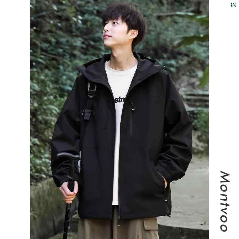 メンズ ファッション 韓国ファッション オシャレ 韓国 スリープ ルーフ ジャケット メンズ 春秋 アウトドア ファッション 機能 登山 高度 防風 防水 ワークジャケット