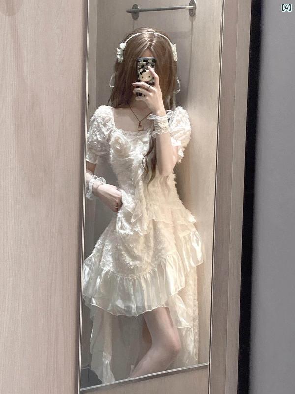 アーバンファッション　ファッション　モダン 優しい フレンチ ティーブレイク 立体 フラワー ドレス レディース 夏 スーパー フェアリー シーサイドリゾート プリンセス