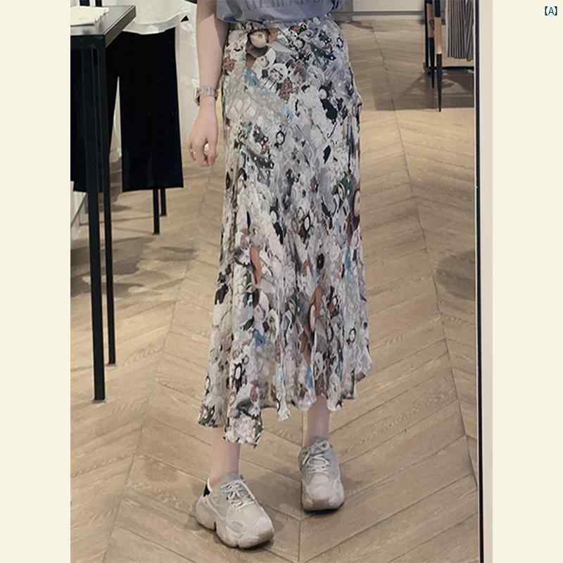 美しい 軽量 贅沢 ハイエンド 非常 見栄え 良い ハイウエスト 巨大 スリム プリント スカート 7,700円