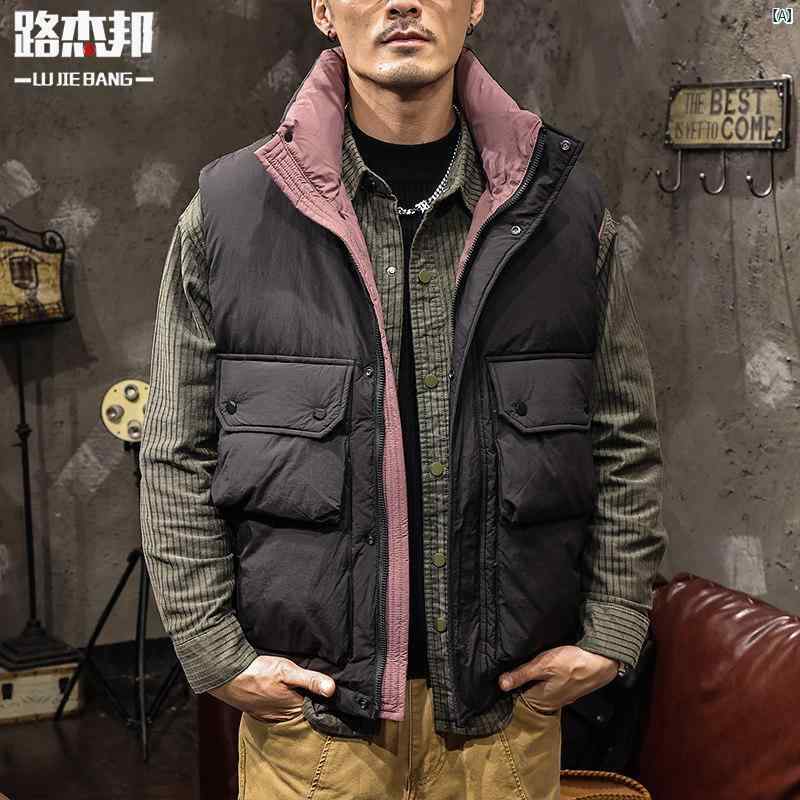 メンズ　ファッショオン　オシャレ　カジュアル　男性 マウンテン アウトドア 作業着 ダウン ベスト 冬 暖かい ジャケット 12,076円