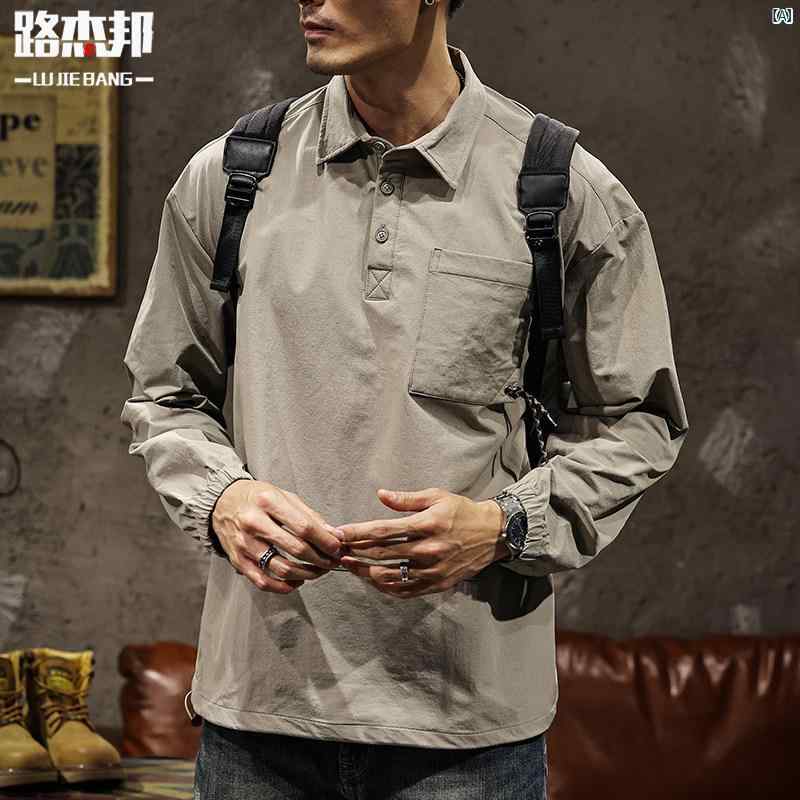 メンズ　ファッショオン　オシャレ　カジュアル　男性 マウンテン アウトドア アメリカン 長袖 シャツ ジャケット 春秋 作業着 ポロ プルオーバー 突撃 服 7,222円
