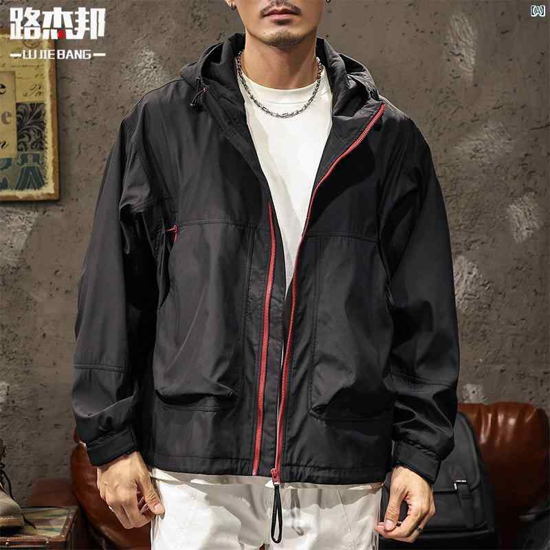 メンズ　ファッショオン　オシャレ　カジュアル　男性 屋外 防風 防水 ジャケット フード付き 男性用 春秋 メンズ 秋服