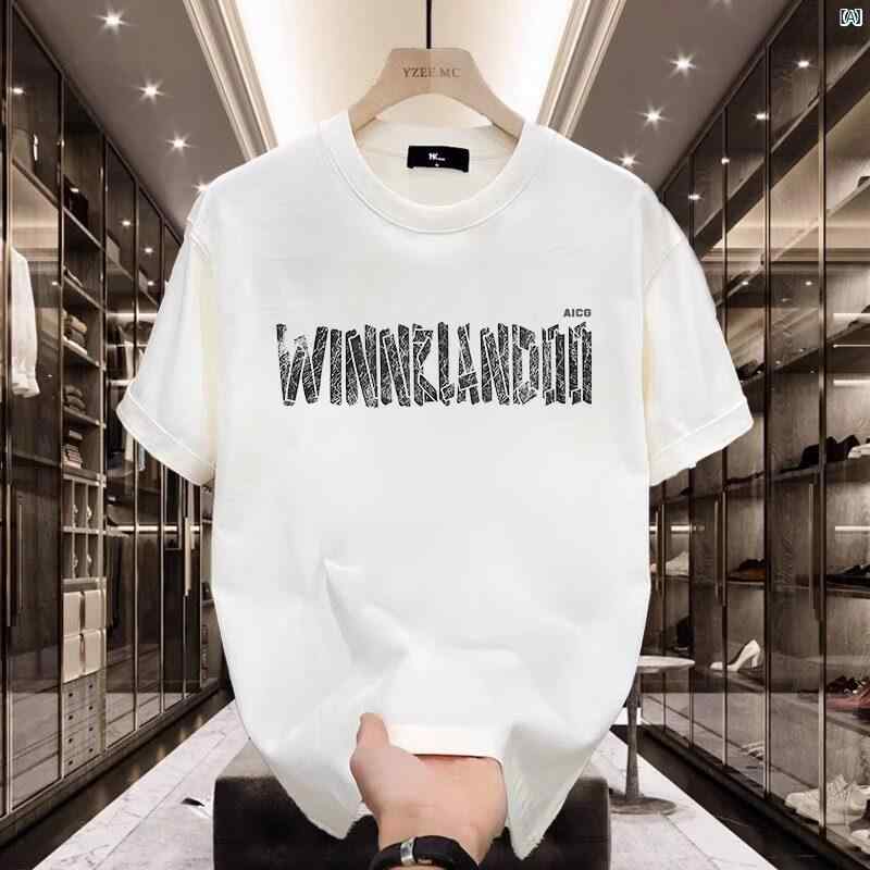 GOOMIL LEE アメリカ 冷感 クール 半袖 Tシャツ 男性用 2グラム 厚手 コットン ラウンドネック トップ