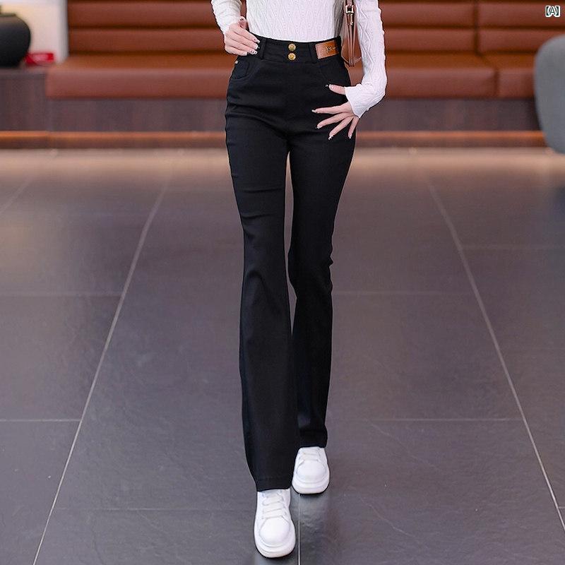 レディース レディース ファッション 上品　オシャレ　綺麗 カジュアル 鄭 州 パンツ 春秋 新 小柄 牡丹 Wutong パンツ 十三 ライン