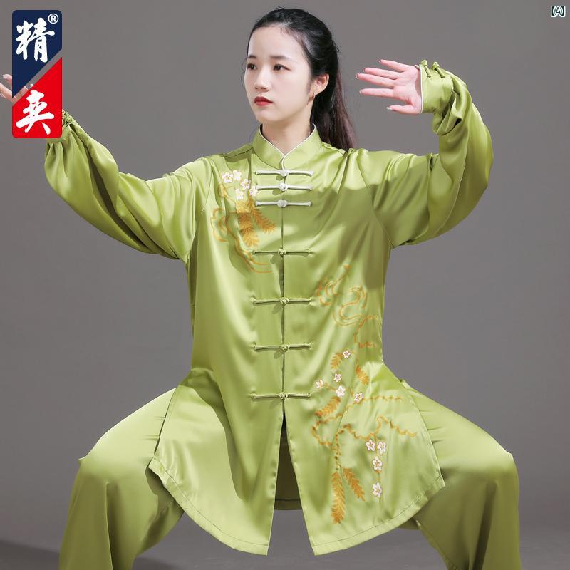 Jingyi 太極拳 背広 レディース 墨付き 上げ米 スパイク 読み合わせる 成人男性用 中華風 武術 演奏 年月