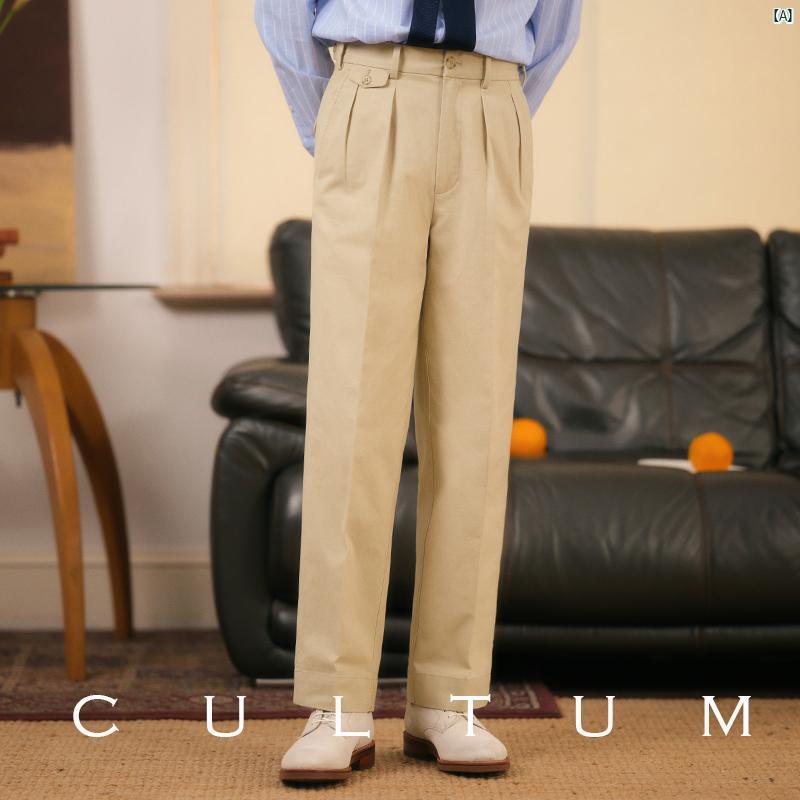 長 綿織物 100 CULTUM レトロ 御機嫌酉の方角 ダブル筋目 ツイル カーキ ズボン下 メンズ 心地よい 引っ切り無い 朦々たる
