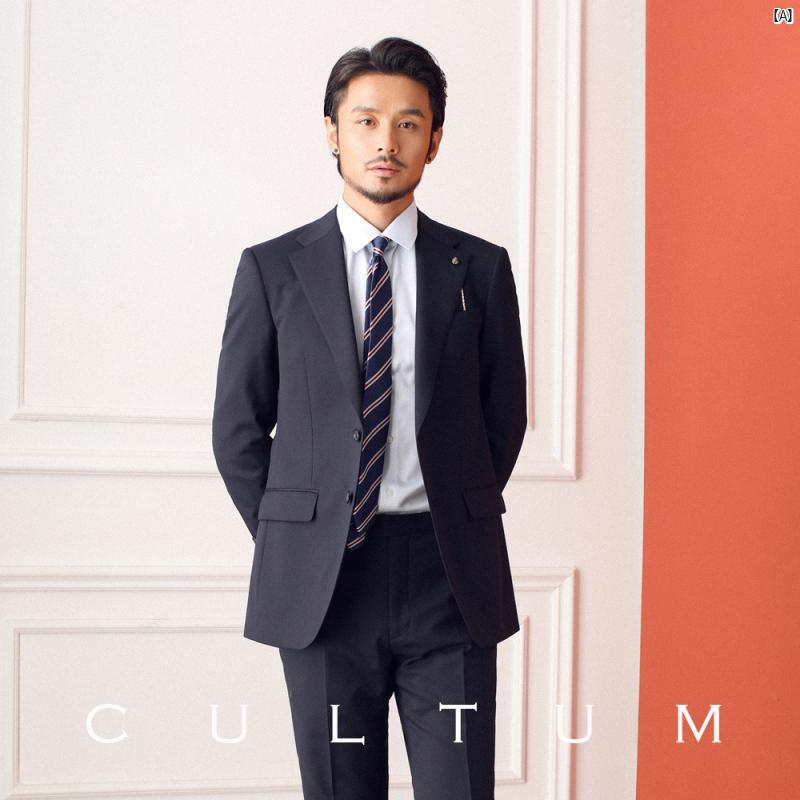 CULTUM 100 番手 梳 毛 ウール イタリア 風 ナポリ スーツ メンズノー アイロン ビジネス フォーマルスーツ 21,137円