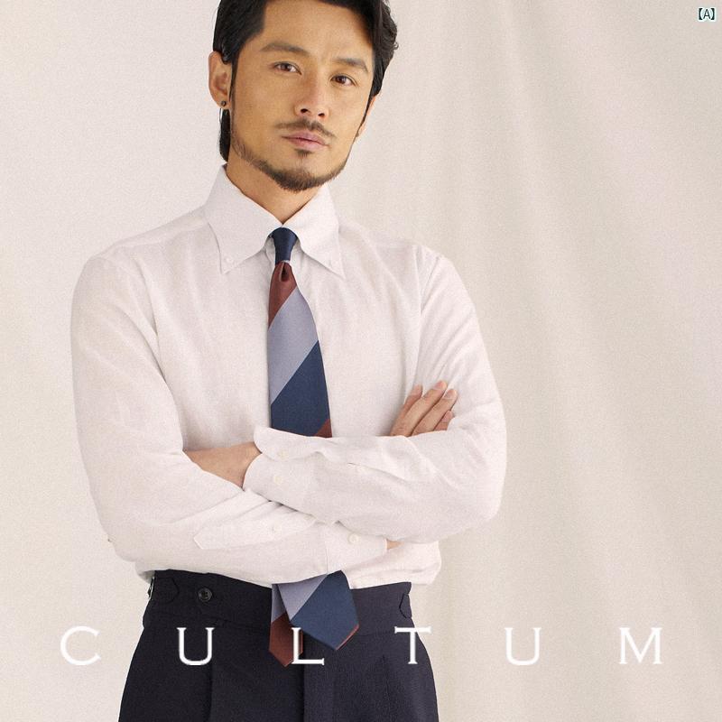 CULTUM 100 フレンチ リネン レトロ 成人男性 商行為 心地よい プルオーバー メンズ 名取り草 落ちこむ ポインテッドカラー 通気性 夏