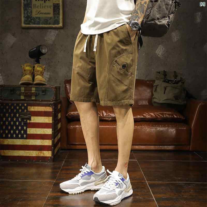 メンズ　ファッショオン　オシャレ　カジュアル　男性 カーゴ ショーツ 夏 コットン プロフィール ジョッパーズ アメリカン ヘビーウェイト 通気性 ミドル丈 パンツ