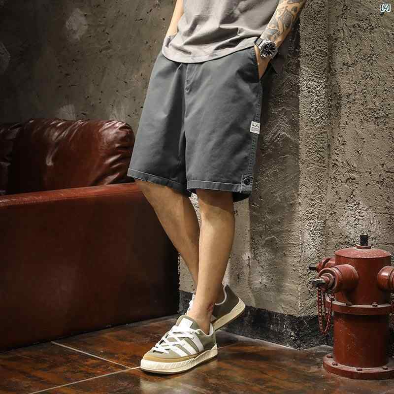 メンズ　ファッショオン　オシャレ　カジュアル　男性 アメリカ 厚手 コットン ワーク ショーツ 夏 ミッド パンツ ファッション 五分丈