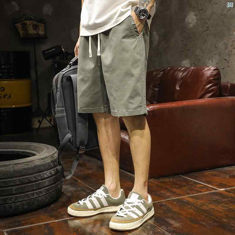 メンズ　ファッショオン　オシャレ　カジュアル　男性 アメリカン 冷感 カーゴ ショーツ 夏用 薄手 高級 大きいサイズ 五分丈 式 パンツ 膝上 ミドル