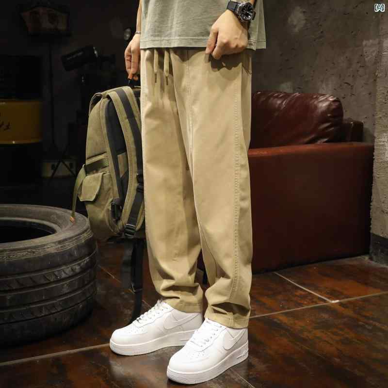 メンズ　ファッショオン　オシャレ　カジュアル　男性 秋 アメリカン 厚手 オーバー オール たり 大きいサイズ ストレート パンツ コットン 快適