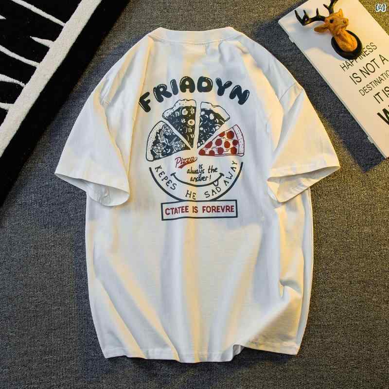 メンズ　ファッショオン　オシャレ　カジュアル　男性 夏 コットン ラウンドネック 半袖 楽しい プリント Tシャツ ボーイズ カップル