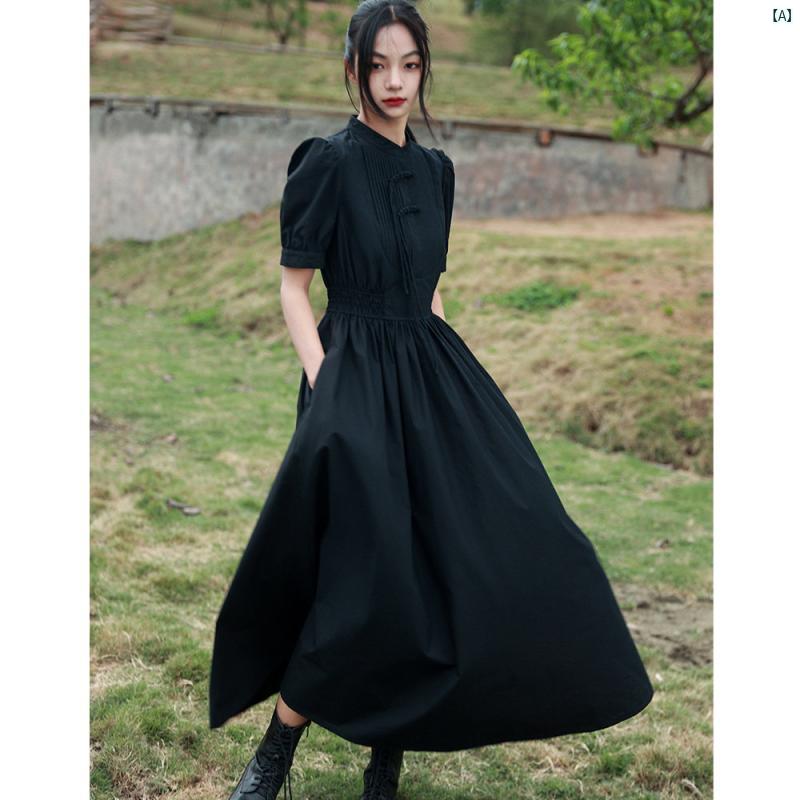 レディース　レディース　ファッション　オシャレ　　モダン　海外風 中華風 シャツ ドレス レディース 夏 ダーク ウエスト スリム スカート