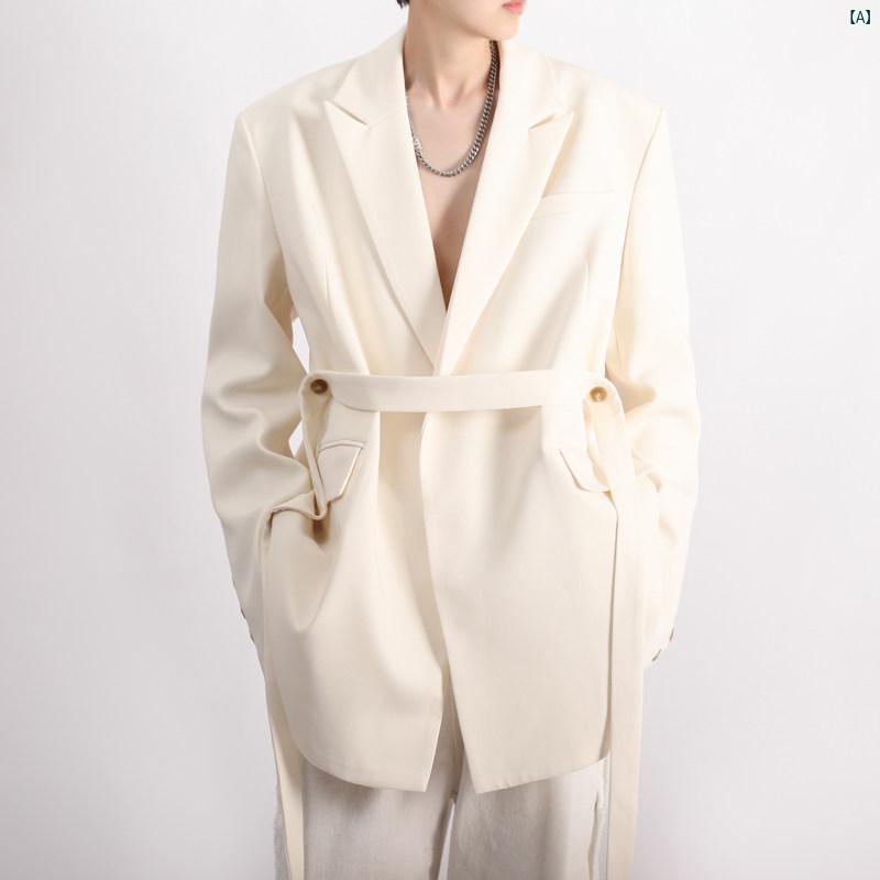 メンズ　ファッション　男性　オシャレ　カジュアル Pi Shuai リトル スーツ メンズ ベルト ジャケット たり 韓国 トップ