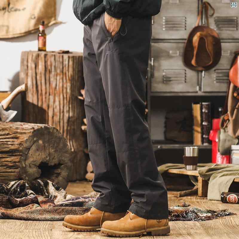 メンズ　カジュアル　男性　オシャレ アメリカン マウンテン メンズ ソフト シェル アサルト パンツ 秋　冬 厚手 アウトドア サイクリング スポーツ 防水 ストレート カジュアル