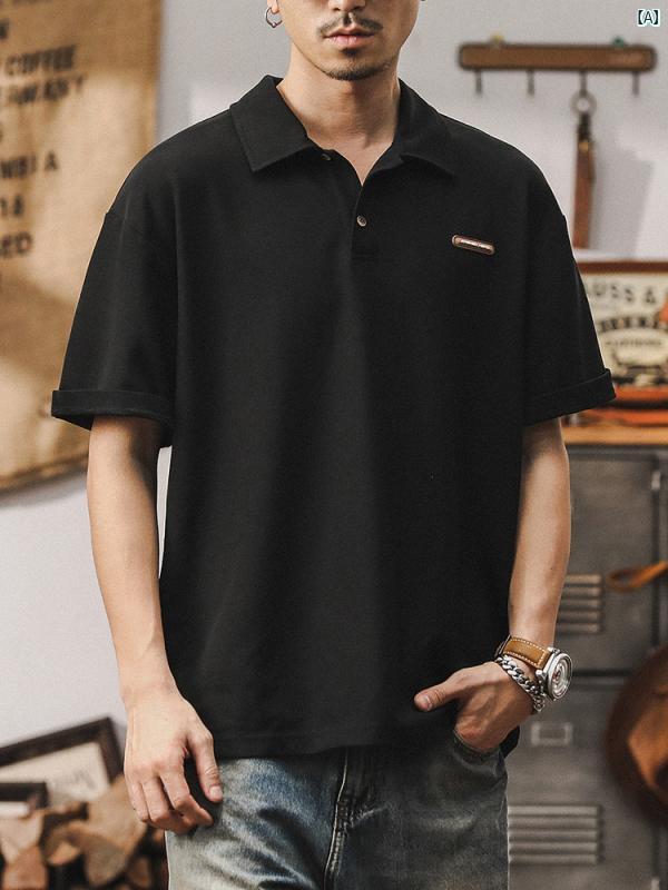 メンズ　カジュアル　男性　オシャレ 夏 クール ポロシャツ メンズ 半袖 アメカジ Tシャツ トップ 5,388円