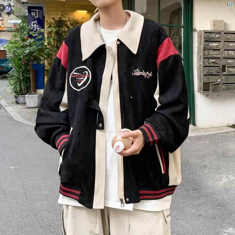 メンズ 流行り物 心地好い スエードクロス 上衣 冬 厚く 生あたたかい 飛行 青少年 アメリカン レトロ 色つやマッチング 単科大学とっ始め
