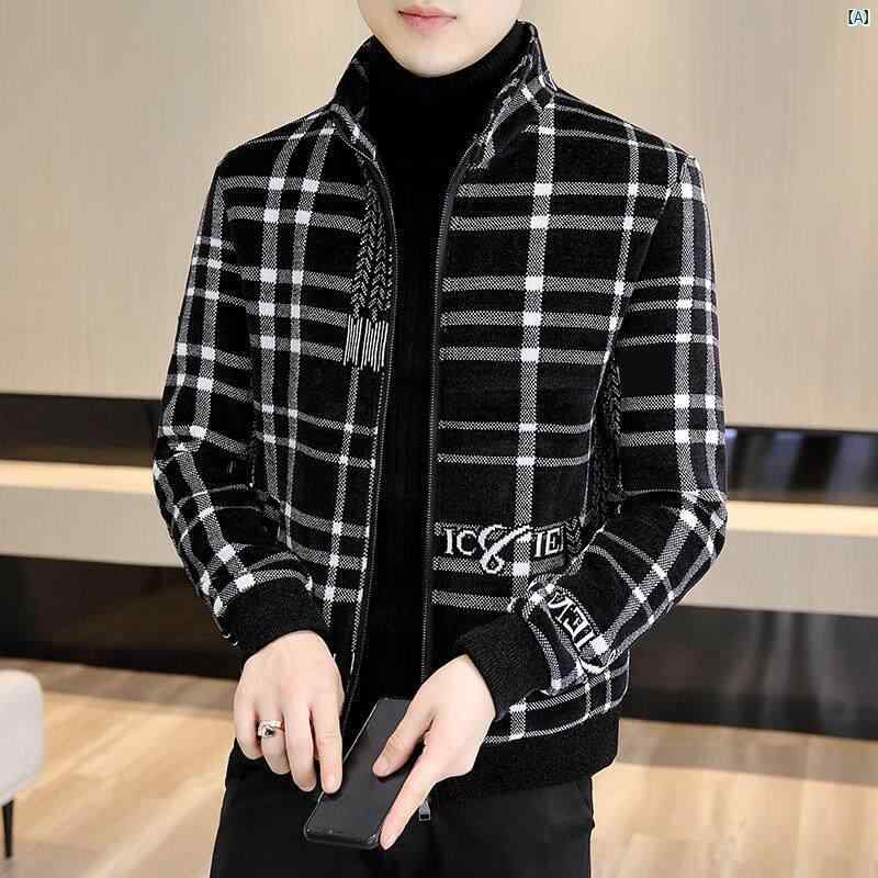 メンズ　ファッション　韓国ファッション　オシャレ　カジュアル　男性用　大歳 男性用 レトロ ウール ジャケット 春秋 暖かい 厚手 ハイエンド 韓国 コート