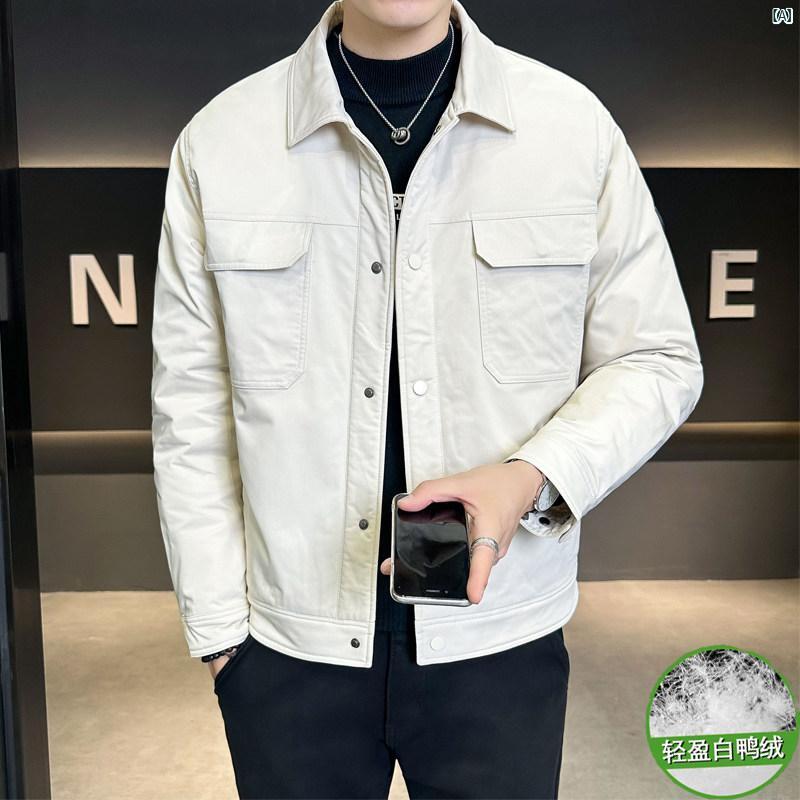 メンズ　ファッション　韓国ファッション　オシャレ　カジュアル　男性用　大歳 ダウン ジャケット メンズ 冬 暖かい ワークジャケット おしゃれ シンプル トップス 17,481円