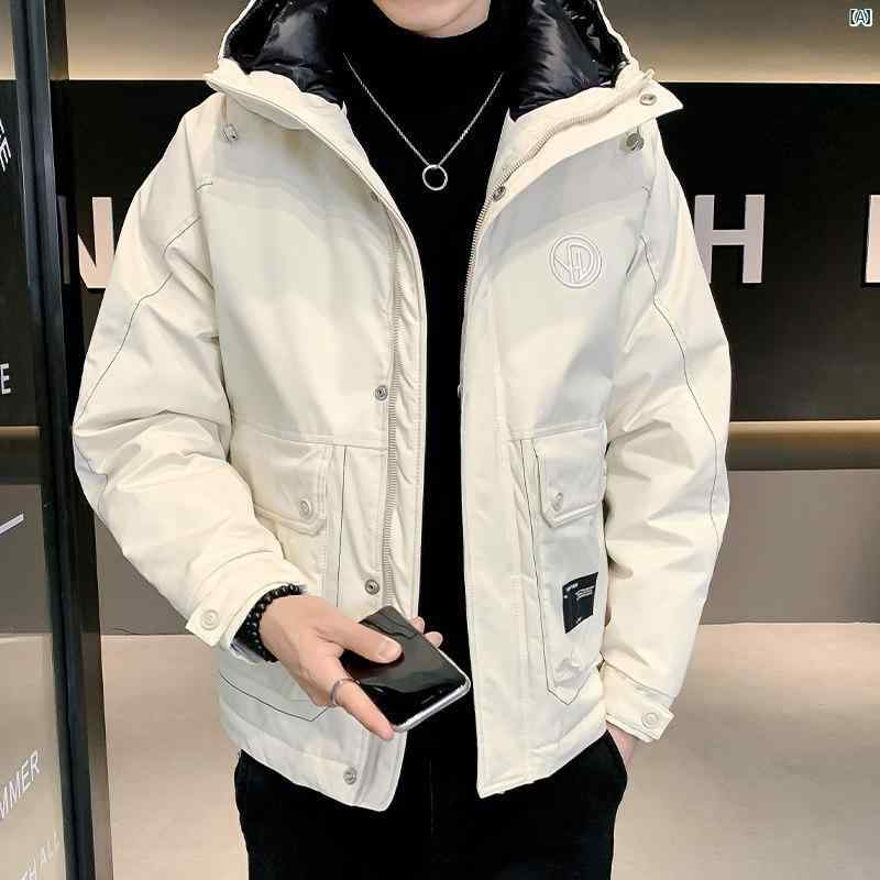 メンズ　ファッション　韓国ファッション　オシャレ　カジュアル　男性用　大歳 ファッション ライト 高級 メンズ ダウン ジャケット 冬 厚手 ショート 薄手 フード付き 16,831円