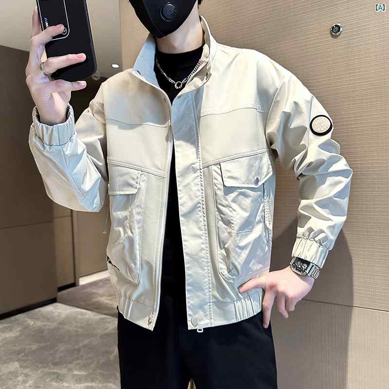 メンズ　ファッション　韓国ファッション　オシャレ　カジュアル　男性用　大歳 スプリング ジャケット メンズカジュアル ワークジャケット メンズ 春 メンズショート
