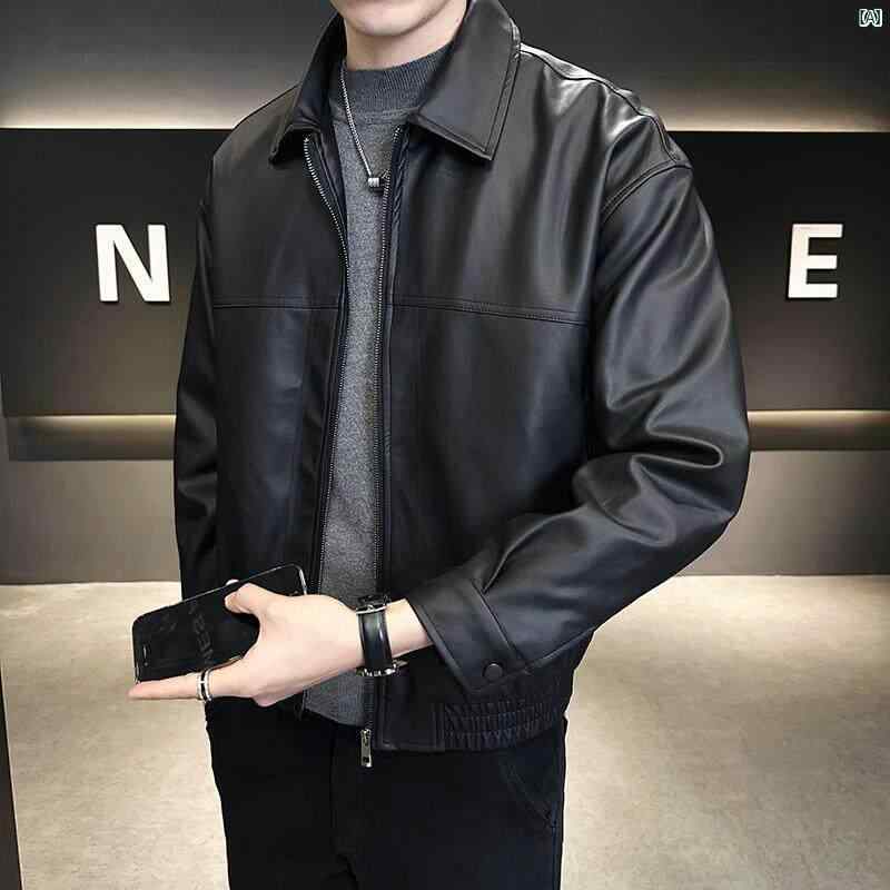 メンズ　ファッション　韓国ファッション　オシャレ　カジュアル　男性用　大歳 高級 レザージャケット メンズ 秋　冬 ファッション オートバイ レトロ ジャケット トップ