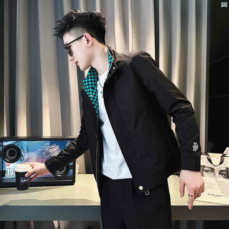 メンズ　ファッション　韓国ファッション　オシャレ　カジュアル　男性用　大歳 韓国 ジャケット メンズ 春秋 ファッション ハイエンド ショート カジュアル トップ
