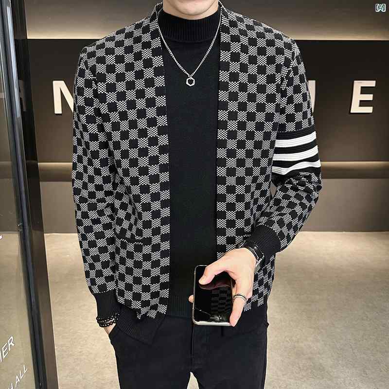 メンズ　ファッション　韓国ファッション　オシャレ　カジュアル　男性用　大歳 ファッション 韓国 ニット カーディガン セーター メンズ 秋　冬 快適 薄手 ジャケット トップス
