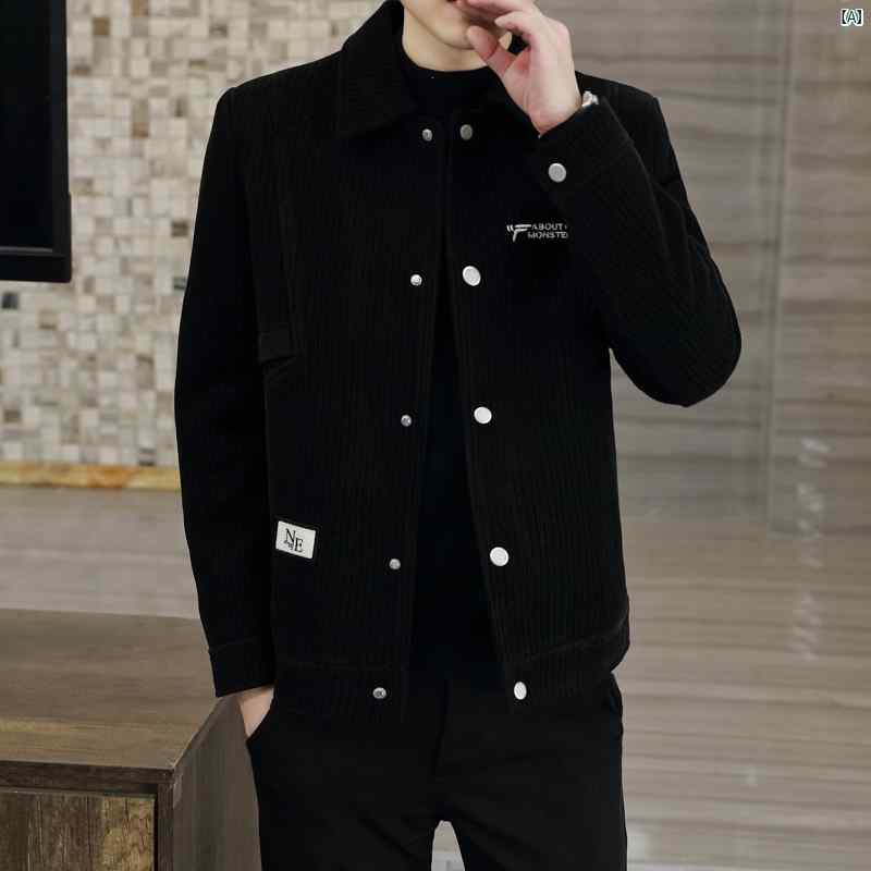 メンズ ファッション 韓国ファッション オシャレ カジュアル 男性用 大歳 ウール メンズジャケット 秋冬 ジャケット トップス