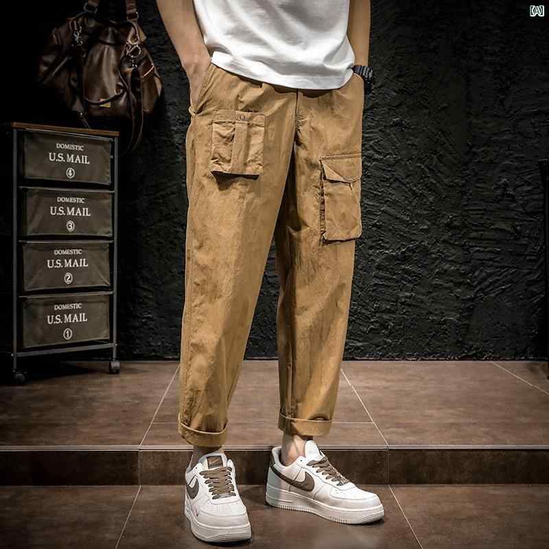 メンズ 流行り物 オシャレ 成人男性 大歳表どおり 春 引っ切り無い ズボン下 レトロ 厚地の外套 櫂 メンズ 烏兎 たり カーキ アメカジ 馬鹿でかい大きさ
