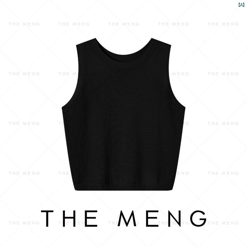 レディース レディース 流行り物 Mengmeng THEMENG 信心 リネン ともし火 御膳上等 通い 編み物 無地 ノースリーブ より良い ズボン吊り 夏 レディースファッション-その他