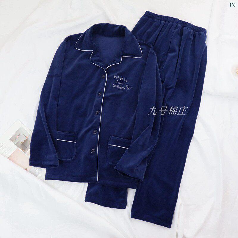 秋　冬 カップル アイランド ベルベット 長袖 レディース 裏起毛 厚手 刺繍 メンズ 大きいサイズ 両面 ストレッチ ホーム 服