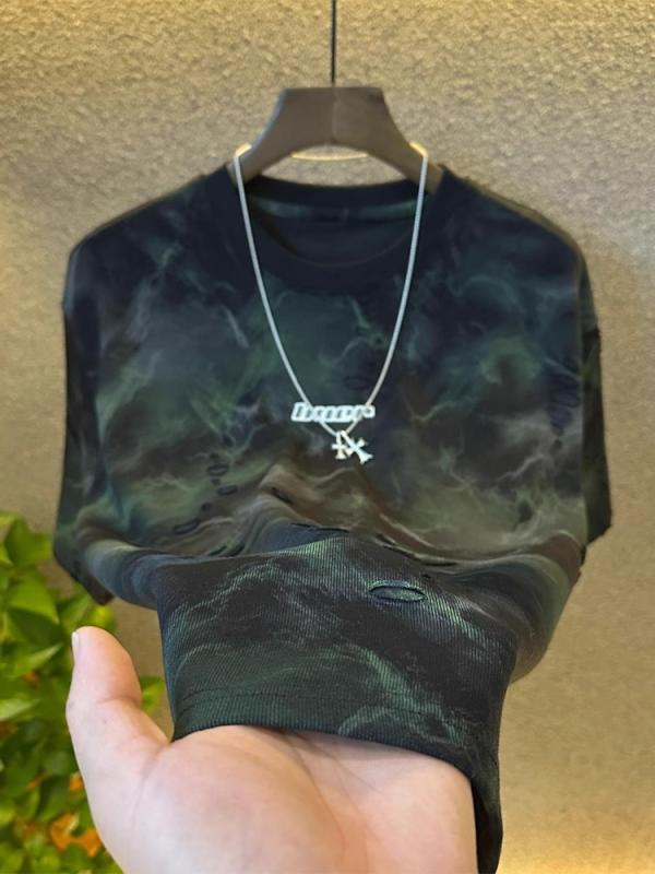 Tシャツ メンズ 夏用 短袖 ゆったり 大きめ アメリカン レトロ 刺繍 ポリエステル 丸首 プルオーバー ノーアイロン ホワイト ブラック 日常使い ティーン向け