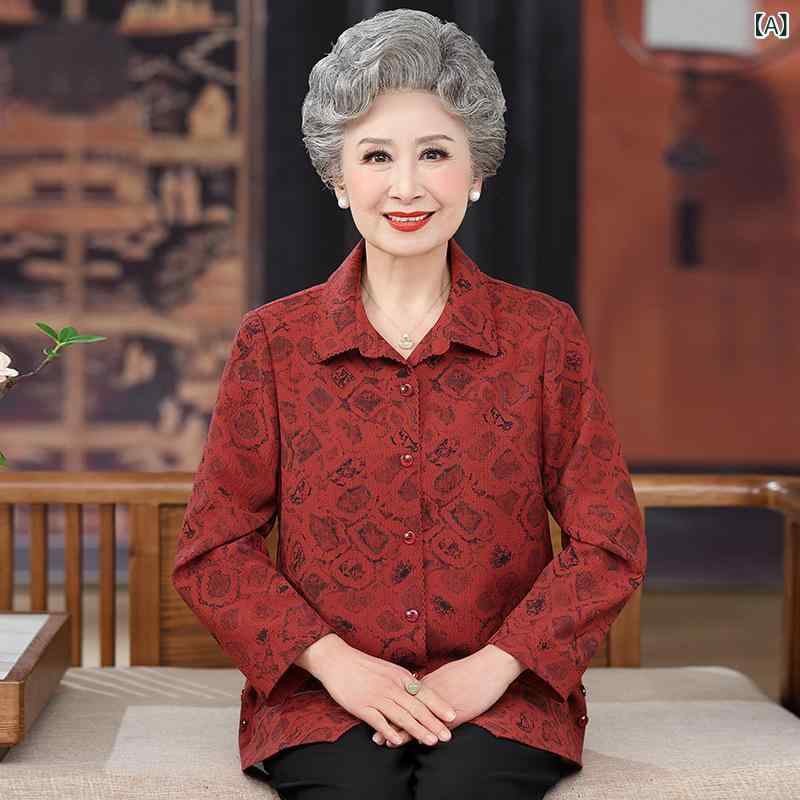 亭主もち レディース 春 ゆったり 開襟 ポロ プルオーバー 花柄 レトロ 心地よい トップス 中長丈 ポリエステル 赤 紫 普段使い走り 名取り草 ひな形